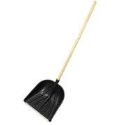 Лопата снеговая "Купец" 410х460мм c накладкой, деревянным черенком*