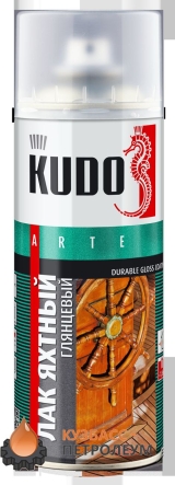 КУДО KU-9003 Лак аэрозольный яхтный универсальный глянцевый (0,52л)