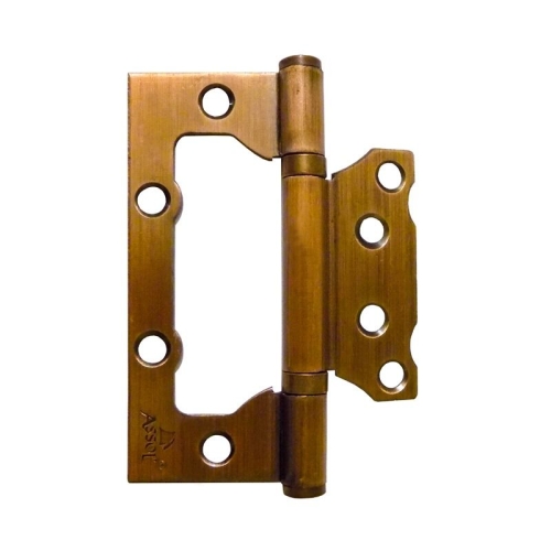 Петля накладная ПНУ без врезки длина 100мм (2,0 мм) бронза