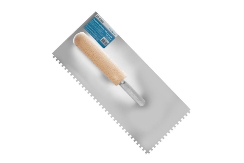 Гладилка зубчатая 270х125мм нержав. сталь деревянная рукоятка зуб 8х8мм