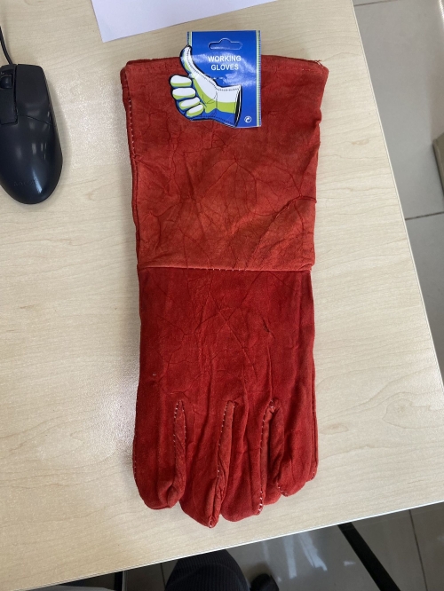 Краги спилковые пятипалые