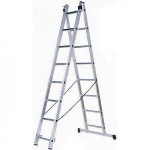 Лестница двухсекционная универсальная алюминиевая 12 ступеней