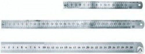 Линейка двусторонняя металлическая 500мм