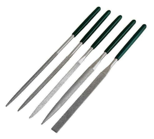 Набор алмазных надфилей 5 предметов 3x140х50мм, рукоятки ПВХ