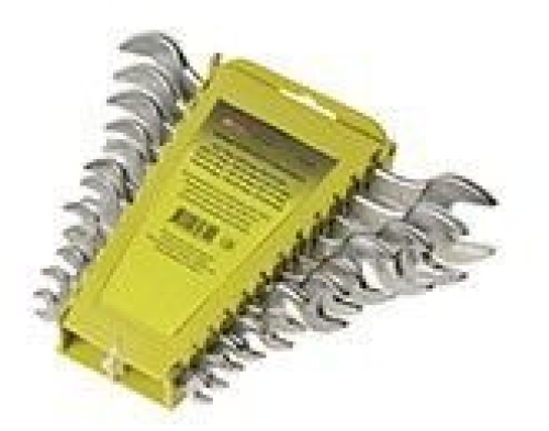 Набор ключей гаечных рожковых 12 предметов: 6х7, 8х9, 8х10, 10х11, 10х12, 12х13, 13х14, 14х15, 16х17, 17х19, 19х22, 22х24