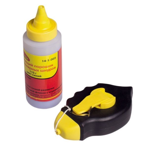 Набор малярный (разметочный) 2 предмета: шнур малярный 20м, красящий порошок 115г