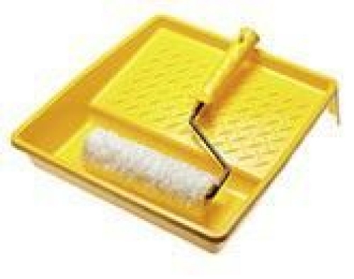 Набор малярный 2 предмета: валик меховой 240мм, кювета 330х330мм