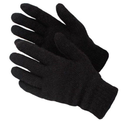 Перчатки Х/Б двойные без ПВХ накрапления черные