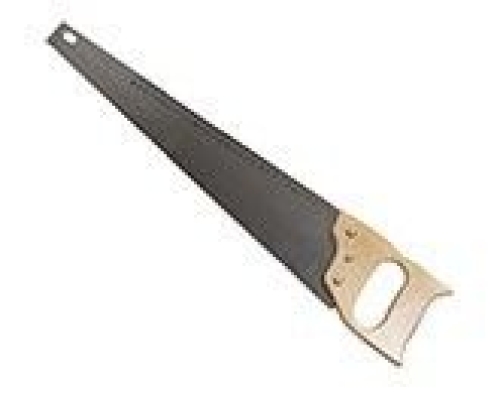 Пила по дереву деревянная рукоятка линейка 500мм (Hobbi, Практик)