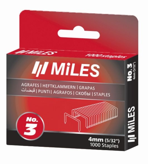 Скобы тип 53, 10 мм, 1000 шт. (Miles) (уп.)