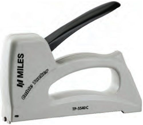 Степлер скобозабивной для крепления кабеля, пластиковый корпус (Miles)