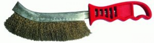 Щетка проволочная, латунированная, пластмассовая рукоятка