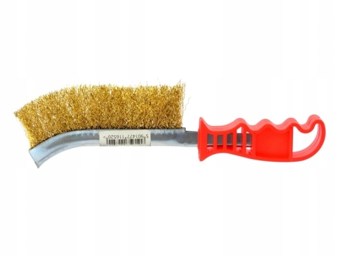 Щетка проволочная, латунированная, пластмассовая рукоятка