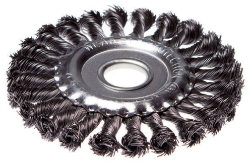 Щетка-крацовка для УШМ дисковая кручённая проволока ,175 мм, посадочный диаметр 22,2 мм