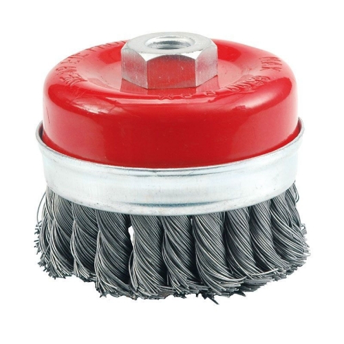 Щетка-крацовка усиленная, крученная проволока, "чашка" 100 мм, присоед. гайка М14