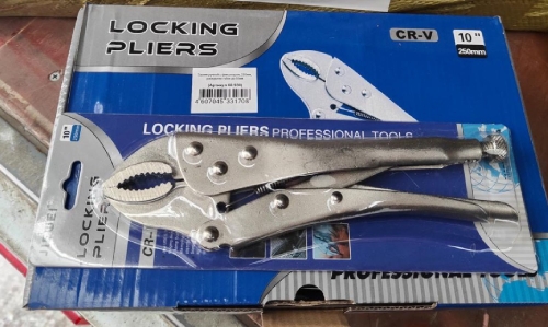 Зажим ручной с фиксатором, 250мм, раскрытие губок до 55мм