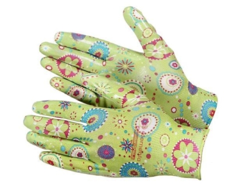 Перчатки нейлон с полиуретановым покрытием "Дачные" (микс цветов)