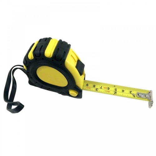 Рулетка обрезиненный корпус 10м/25мм, 1фиксатор