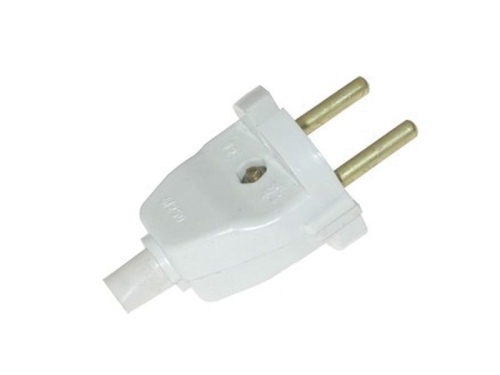 Вилка сетевая В6 (прямая) 6А б/з с кембр.