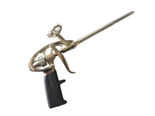 Пистолет для монтажной пены метал., покр. рукоятки ПВХ, регул.винт в корпусе, шток 20см,