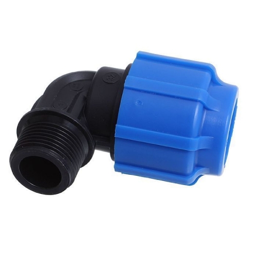 Угольник (отвод) 32ммх3/4" наружная резьба, компрессионный, для ПЭ труб,