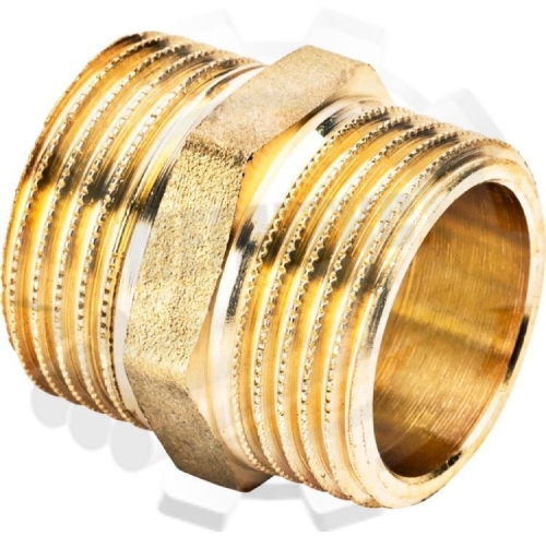 Ниппель латунный наружная резьба 1"