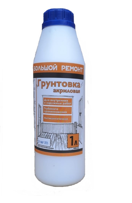 Грунтовка " Большой ремонт" акрил. универсальная глубокого проникновения (1л)