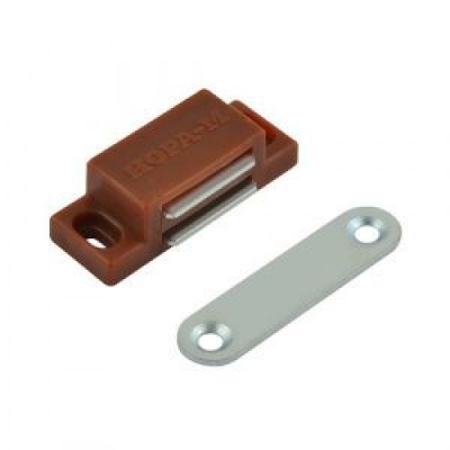 Магнитная Защелка мебельная усиленная 60х15 (коричневый)