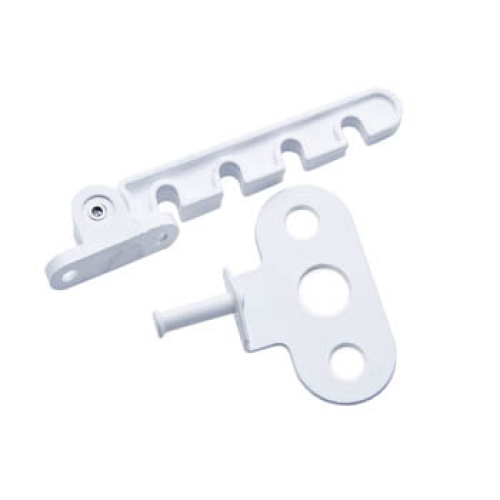 Ограничитель открывания д/пласт. окон 4-х позицион с метал держ, метал.заклепка (бел)