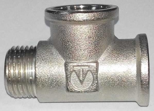 Тройник переход. 1/2" Вн-Вн-Нр ник.