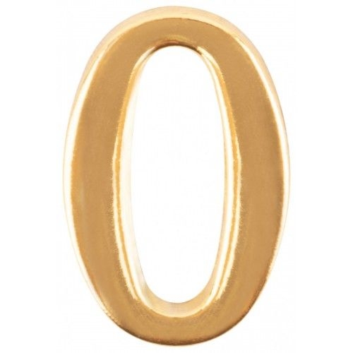 Цифра для обозначения номера квартиры Золото "0" (1уп - 20 шт)