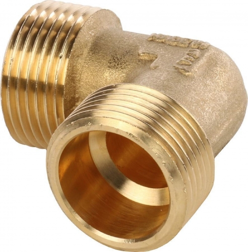 Угольник латунный наружная резьба 1"