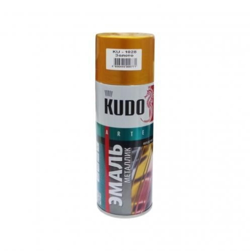 КУДО KU-1028 Эмаль аэрозольная универсальная золото (0,52л)