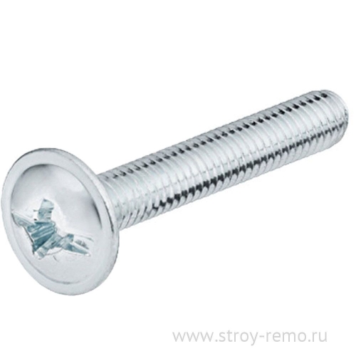 Винт для крепления ручки М4x25мм (белый цинк 10 шт)*