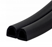 Уплотнитель самоклеящийся D 9*8мм 6м (черный)