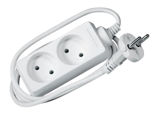 Удлинитель ЭРА 2 роз. 1,5 м. б/з ПВС 2х0.75 6А/1300Вт