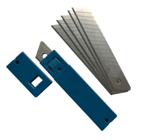 Лезвия сменные для резака, 14 сегментов, японская сталь SK5, 18х100мм, толщина 0,5мм,10шт, (уп.)