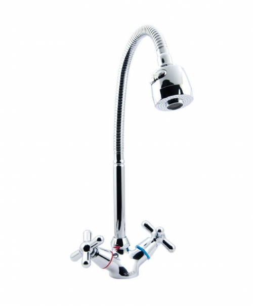 Смеситель SWES д/кухни 2XKEN1 ECO Extra с гибким изливом, Россия (0352)