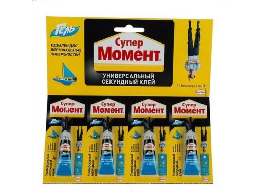 Клей Супер Момент гель на блистер-карте 3 гр