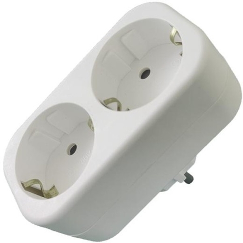 Разветвитель (линейный) 2 гн. с/з 16А, белый