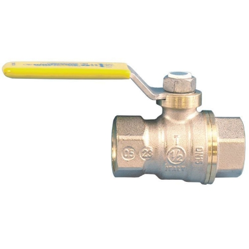 Кран шаровой латунный ГАЗ 1/2" Вн-Вн, рычаг