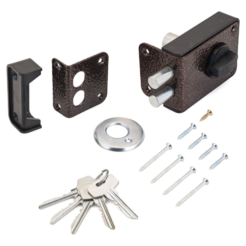 Замок накладной СТАНДАРТ 3Н1-3-1С (цв. медь)