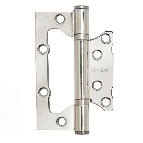 Петля накладная ПНУ без врезки длина 100мм (2,5 мм) хром