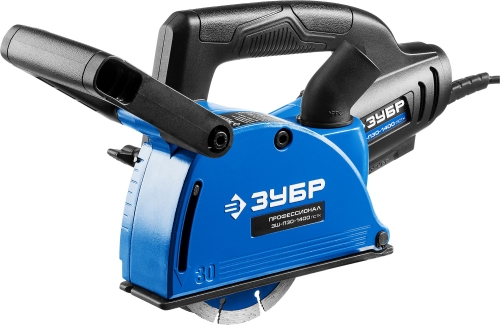 Штроборез (бороздодел), ЗУБР ЗШ-П30-1400 ПСТК, макс. глуб. 30 мм, 125 мм, подключ. пылесоса, плавн п