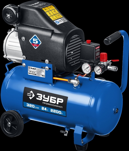Компрессор воздушный, 320 л/мин, 24 л, 2200 Вт, ЗУБР