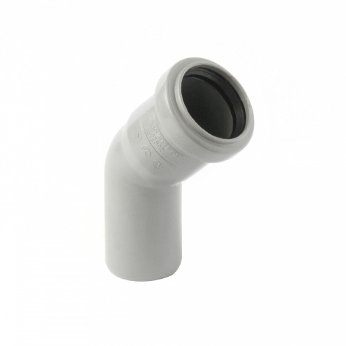 Отвод 40мм 45* для внутренней канализации (цвет: серый)
