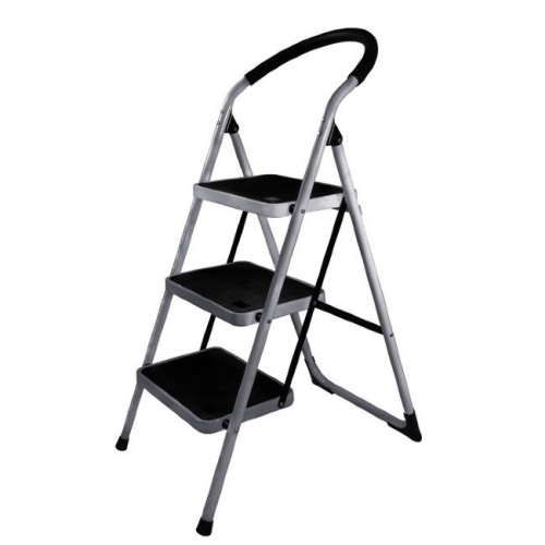 Стремянка стальная с широкими ступенями, 3 ступени