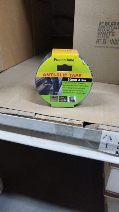 Лента клейкая абразивная противоскользящая, черная 50мм x 5м