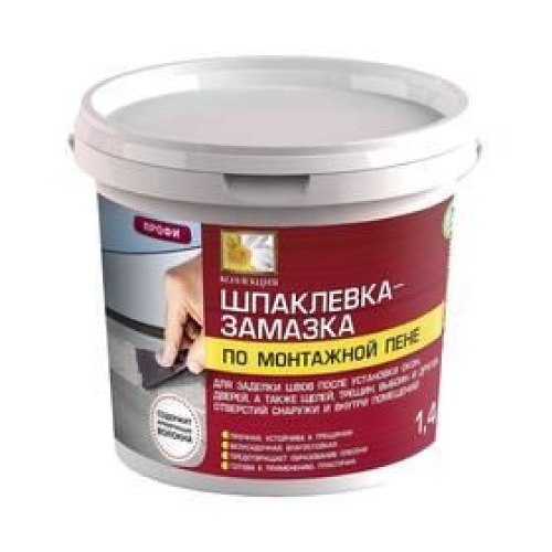 Шпатлевка-замазка по монтажной пене Коллекция (1,4 кг) (1кор 12шт)