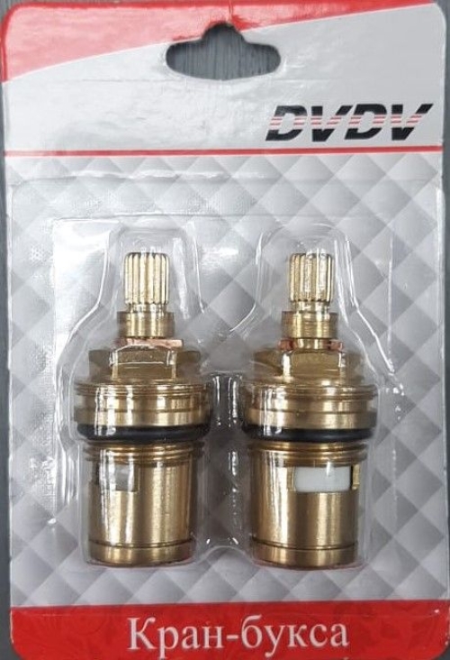 Кран-букса 1/2 керамич гр. 20 шлицов, под крест 180* (D51-5) ПАРА*